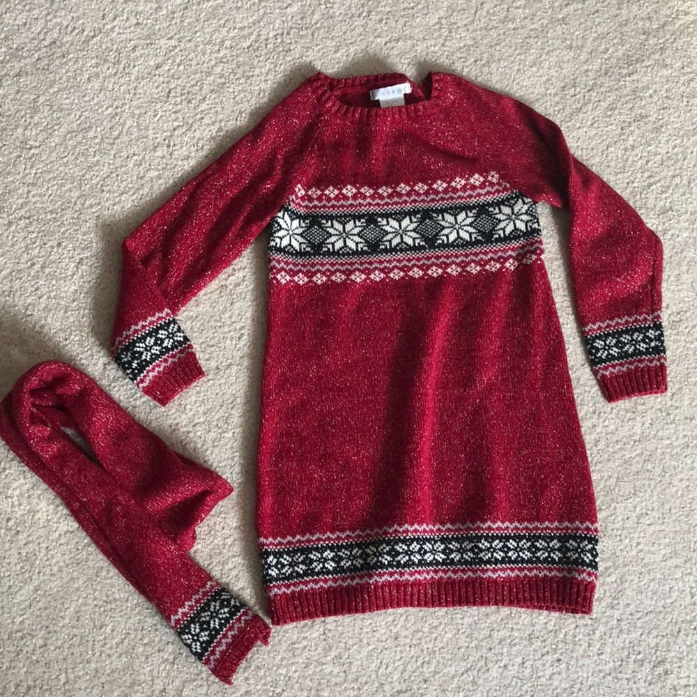Maggie Zoe winter dress and scarf